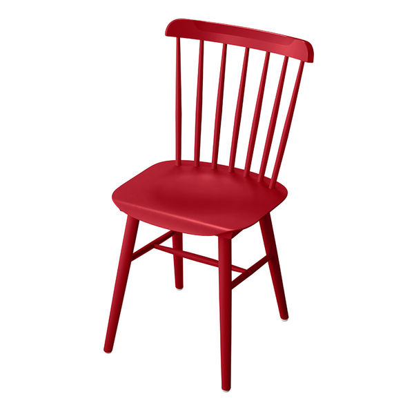 軒先渡し】オリバー ウィンザーチェア カフェチェア 板座 レッド S・CW