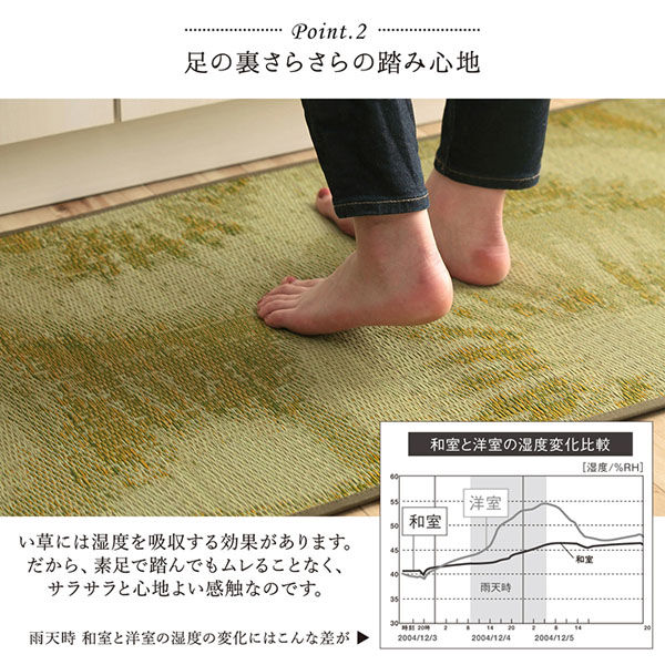 イケヒコ デザート キッチンマット 2400×600mm キウイ イケヒコ デザート キッチンマット 2400×600mm キウイ
