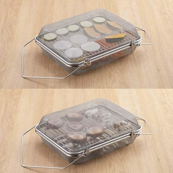 ヨシカワ 暮らし良い道具 ステンレス角型干しかご2段 2609385 1