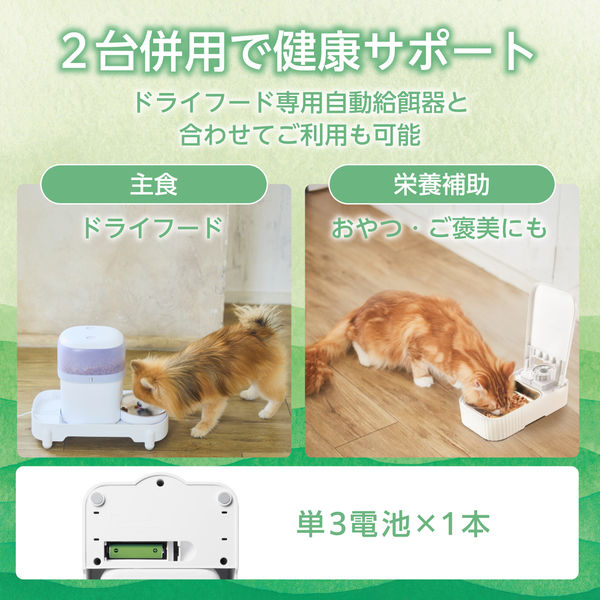 自動給餌器 猫 / 犬 用 350mL 1匹用 ダイヤルタイマー式(1~48