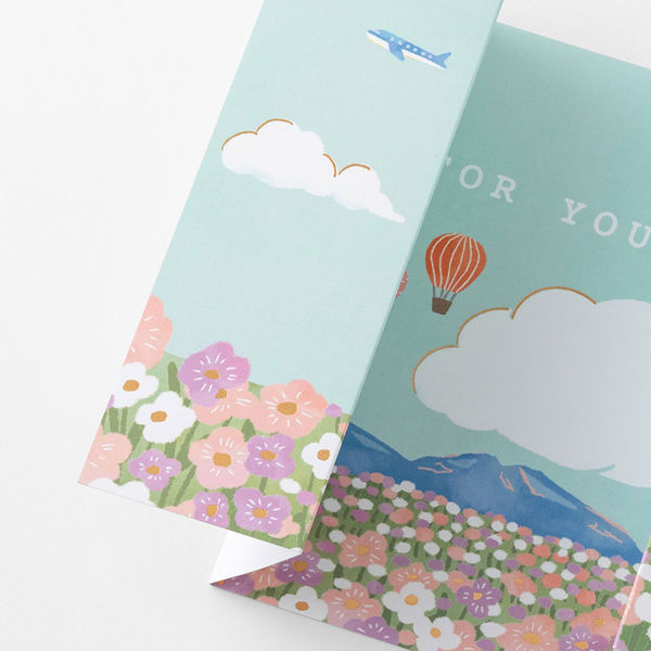 そらる　cielkocka ポップアップ　手書きプロフィールカード デザインフィル カード ひらく 青空柄 FOR YOU 88721006 1セット