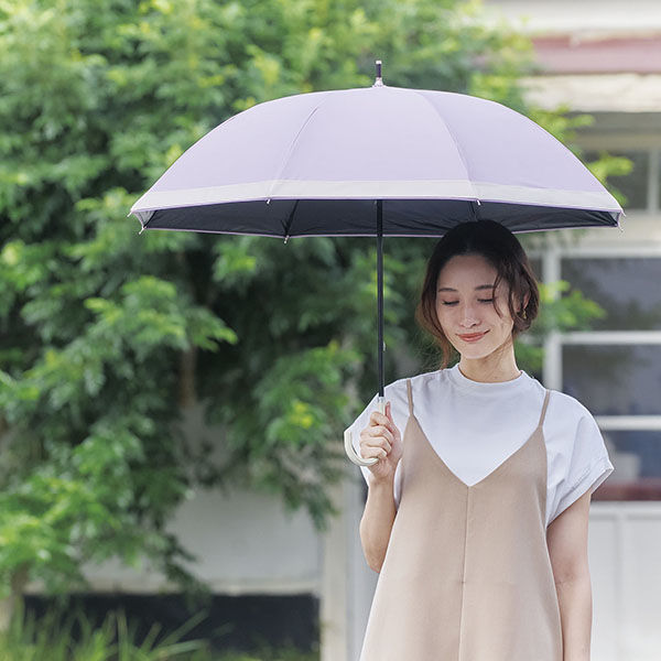 慈雨 コジット 傘 晴雨兼用 ロング 長傘 ラベンダー 4969133920240 1