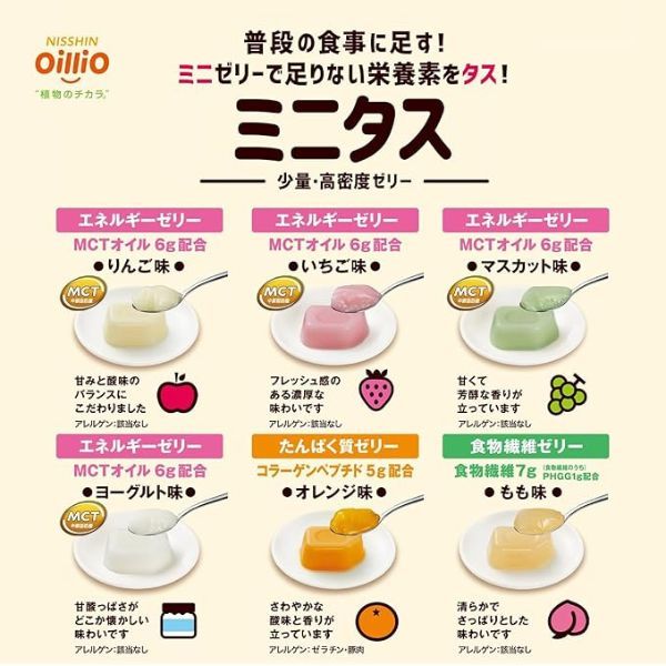 日清オイリオグループ 日清オイリオ ミニタス食物繊維ゼリーもも