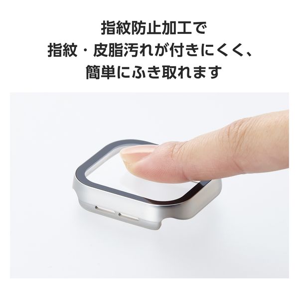アップルウォッチ カバー Series10[42mm] フルカバー シルバー