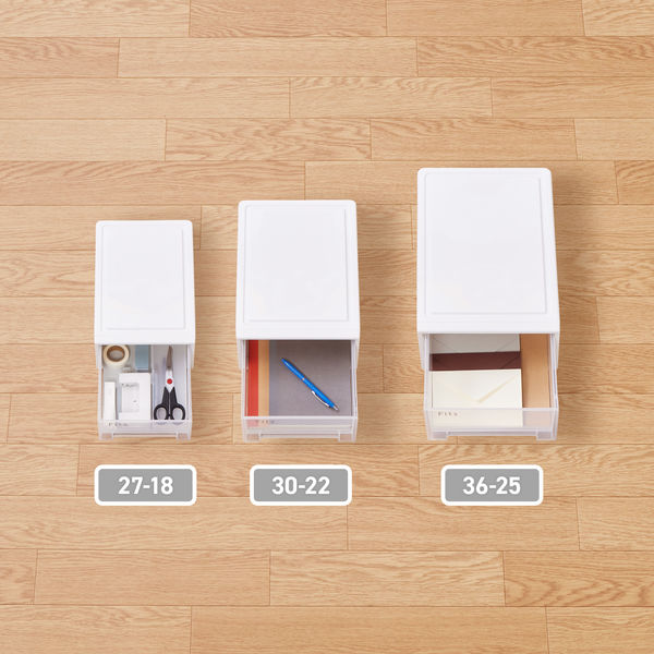 【未使用品・8個】フィッツ FITS 収納ケース ミニ BOX 天馬 ボックス 小物収納】天馬 フィッツケース 27ー18 ホワイト/クリア 幅18.4