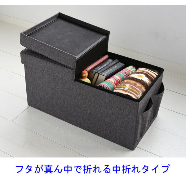 YAMAZEN（山善） リビング収納スツール ダブル 幅760×奥行380×高