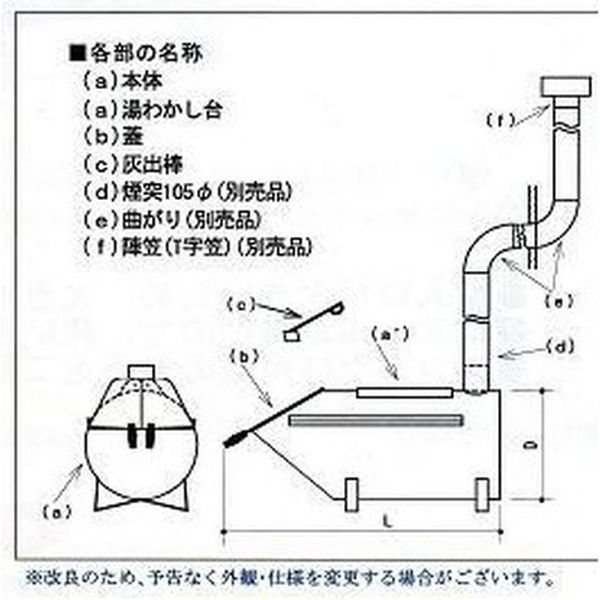 鈴木工業 薪ストーブD-51AL型(アルマー仕上げ) 1台（直送品） - アスクル