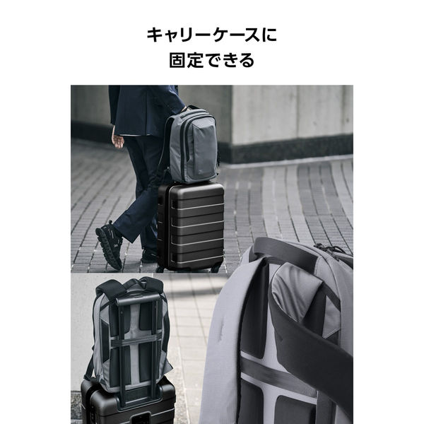 リュック ビジネスリュック 14L 撥水 多収納 PC14インチ対応 チャコール BM-MNLBP04DGY エレコム 1個（直送品）