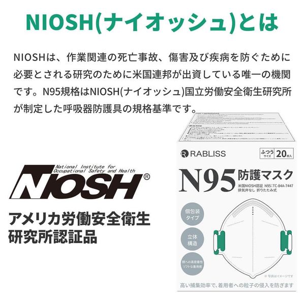 N95防護マスク 100枚(5箱セット) 小林薬品 高機能・4層構造 高耐久性
