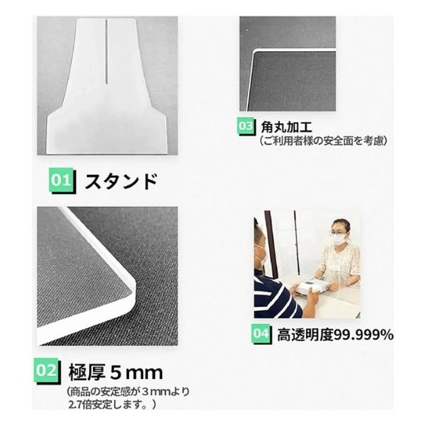 アイ・エル・シー 飛沫防止アクリルパーテーション窓有 幅60 HBC