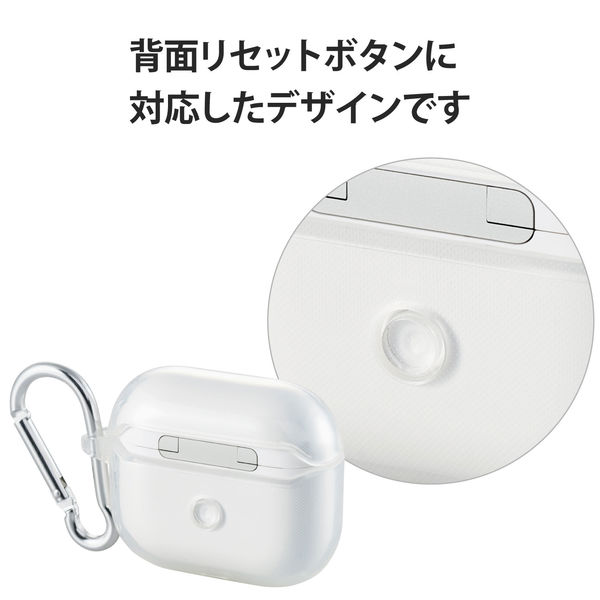 AirPods 第3世代 ケース ソフト TPU カラビナ付 ワイヤレス充電