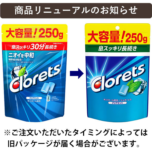 クロレッツXP クリアミント スタンドパウチ ( 250g