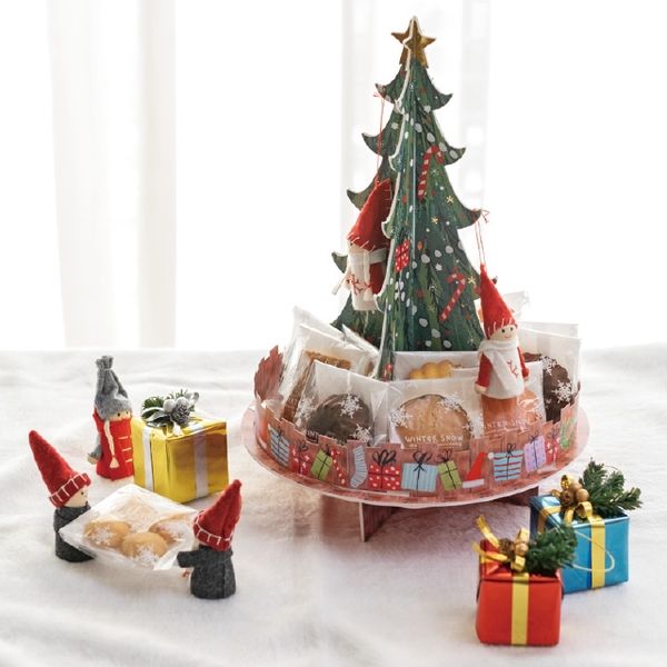 ヘッズ クリスマスツリー型組み立てディスプレイトレイ-1 12個(4個×3