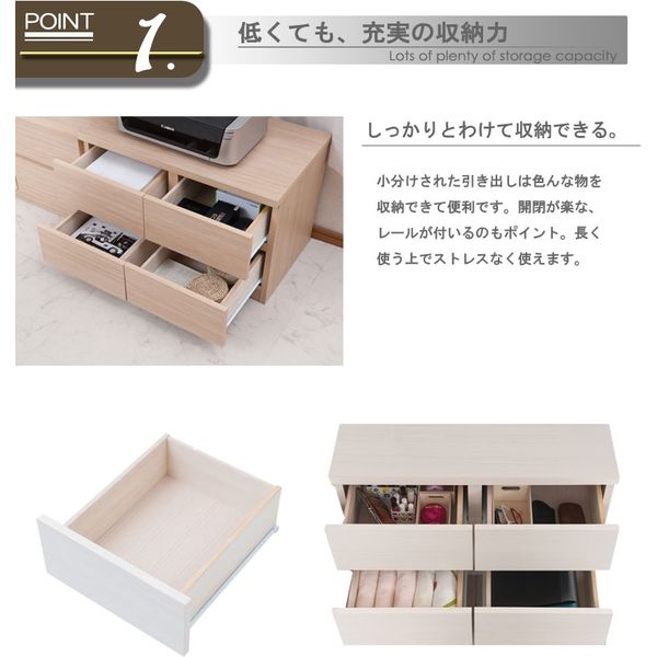軒先渡し】ナサ流通企画 スクエアキャビネット ロー 引出タイプ