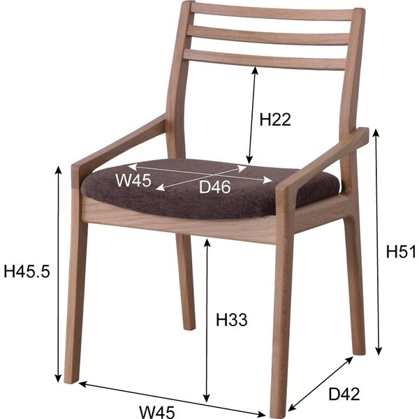 東谷 チェア JPC-121OAK 1555 東谷 チェア ナチュラル JPC-123OAK 1脚（直送品） - アスクル