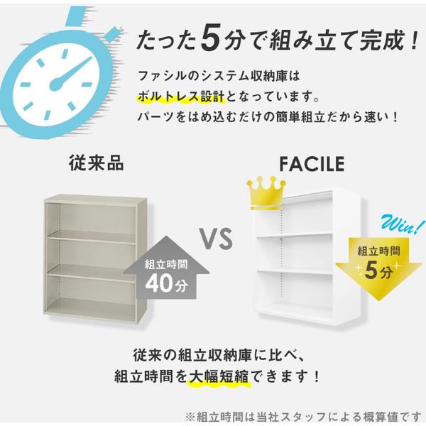 Netforce ファシル オープン書庫 3段 幅900×奥行400×高さ1050mm