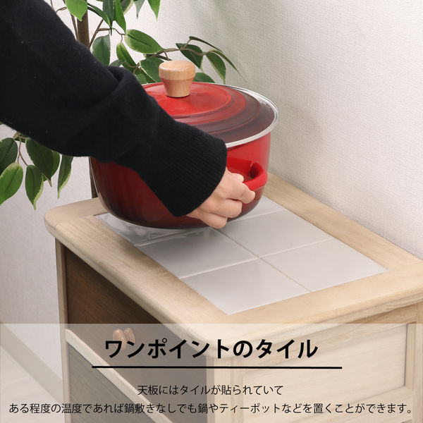 不二貿易 シンクエ2 カラフルチェスト 4段 桐製 幅400×奥行300