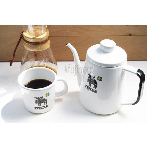 富士ホーロー moz ほうろう製 ドリップポット 1.0L MOZ-1.0DP.W 2個