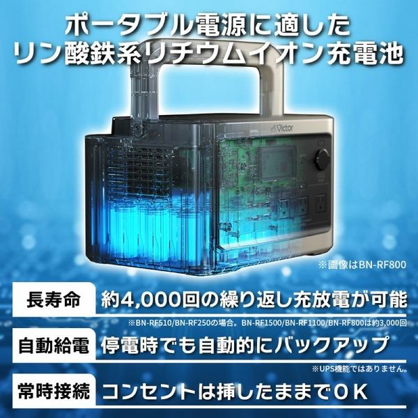 JVCケンウッド ポータブル電源 BN-RF510 1個（直送品） - アスクル