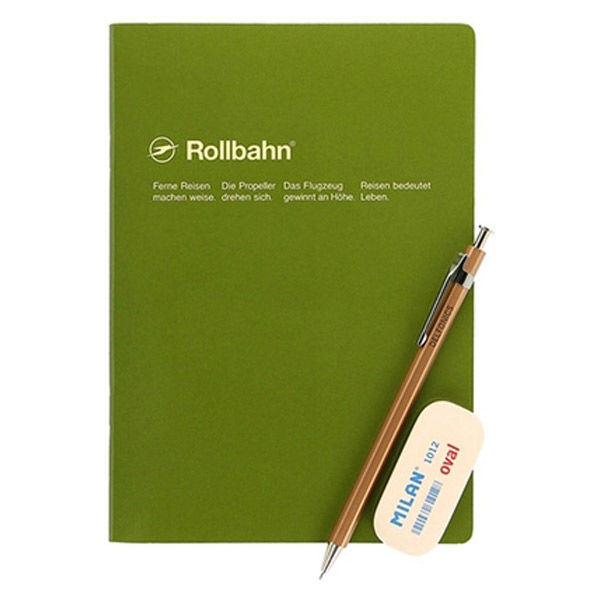 ロルバーンノート A5 5mm方眼 オリーブ 緑 2冊 デルフォニックス
