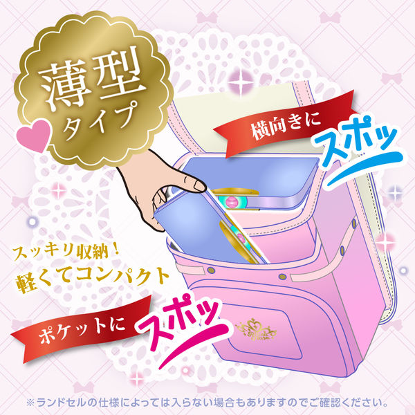 筆箱 リアナティアラ アルロック 筆入 両面スリム リボン バイオレット