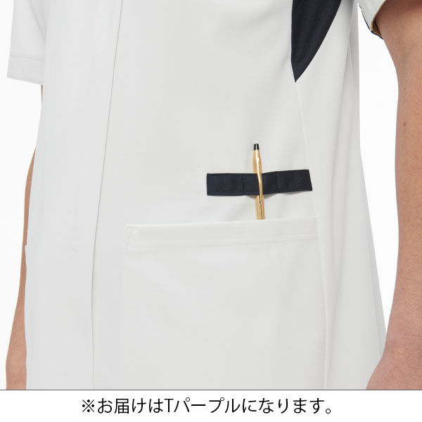 ナガイレーベン 男女兼用スクラブ Tパープル L AW-5577 1枚