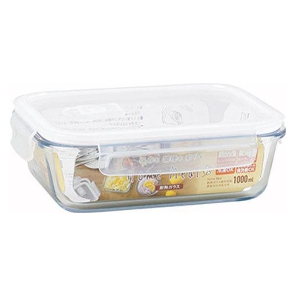 カクセー 耐熱ガラス保存容器 蒸気弁付き角型 370ml HO-02 1個 カクセー 耐熱ガラス保存容器 蒸気弁付き角型 370ml HO-02 1個
