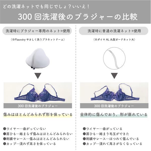 フランドリー 洗濯ネット やさしく洗うブラネットドーム 蛍光増