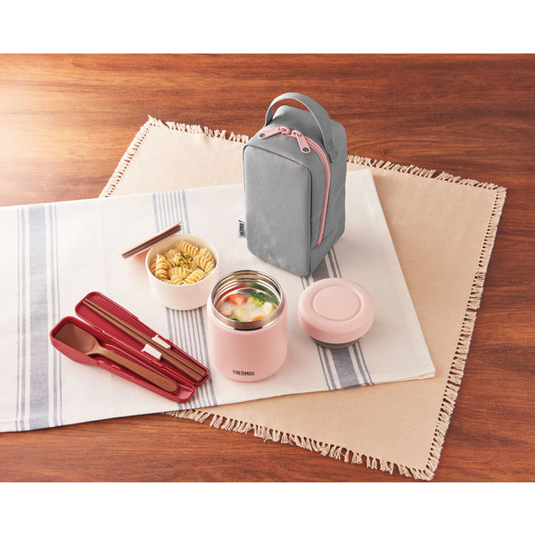 サーモス（THERMOS） 真空断熱スープランチセット ピンクグレー