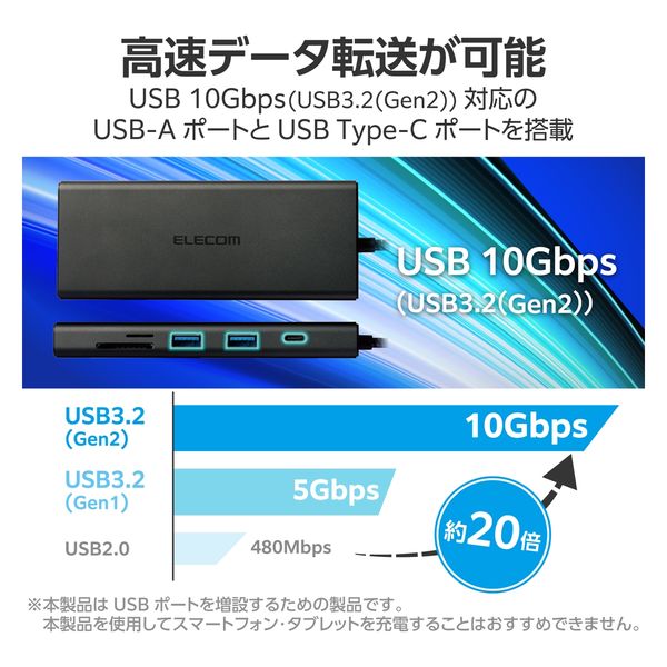 ドッキングステーション Type-C USBハブ 10-in-1 PD 85W出力