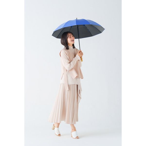 SMV JAPAN 12本骨遮光ショート 江戸 紅掛空色×むじな菊 SMV