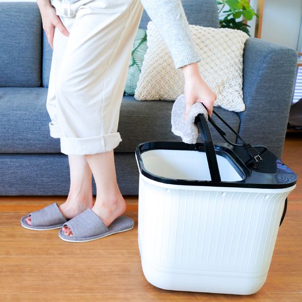 【新品未使用】サンコー　フットバス　深型　掛け湯　足つぼ　足湯　せせらぎ wat6257.jpg