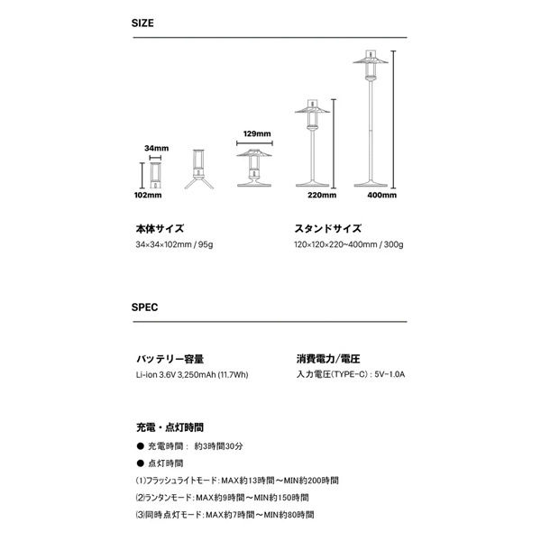 LUMENA(ルーメナー) M3 LEDランタン テーブルランプ ホワイト