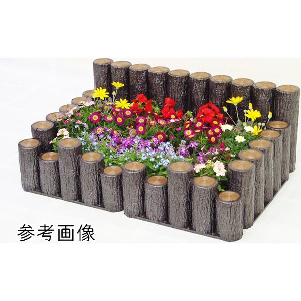 サンポリ 擬木 花壇縁石はなえ80 300乱 4996645104301 1セット(5