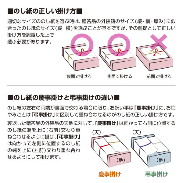 ササガワ OA対応のし紙(熨斗紙) 半紙判 祝 京 2-205 1パック(100
