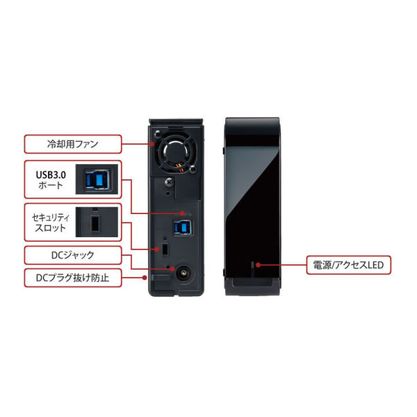 バッファロー　外付けHDD（ハードディスク）HD-LXU3Dシリーズ　1TB　HD-LX1.0U3D　1台