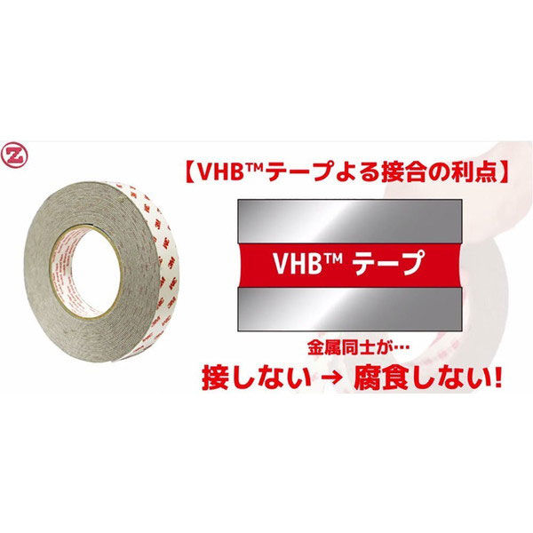超強力両面テープ　VHB　アクリルフォーム　構造用接合テープ　BR-12　接合維新　幅12mm×10m　スリーエム ジャパン　3M　1セット（3巻入）