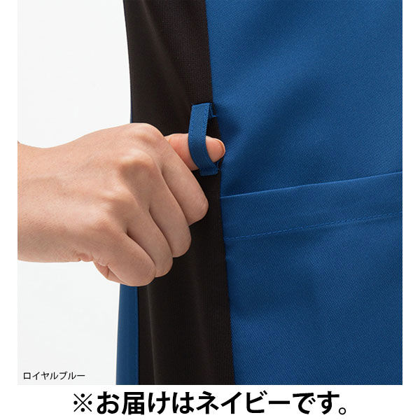 ナガイレーベン スクラブ(男女兼用) 医療白衣 半袖 ネイビー L