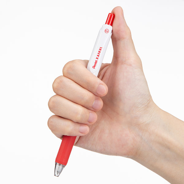 まとめ）ぺんてる ペン ENN50-B 中字 丸芯 赤 何でも揃う - 筆記具