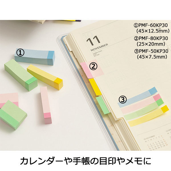 ニチバン ポイントメモ 再生紙 業務用パック 25×20mm 30冊入