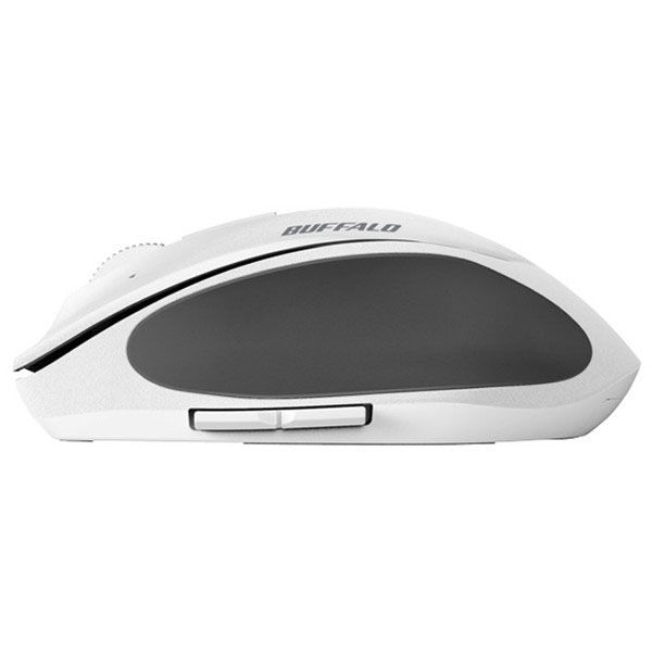 バッファロー 無線（ワイヤレス）マウス（静音）Premium Fitマウス ホワイト ブルーLED式/5ボタン/静音タイプ/横スクロール  BSMBW500MWH - アスクル