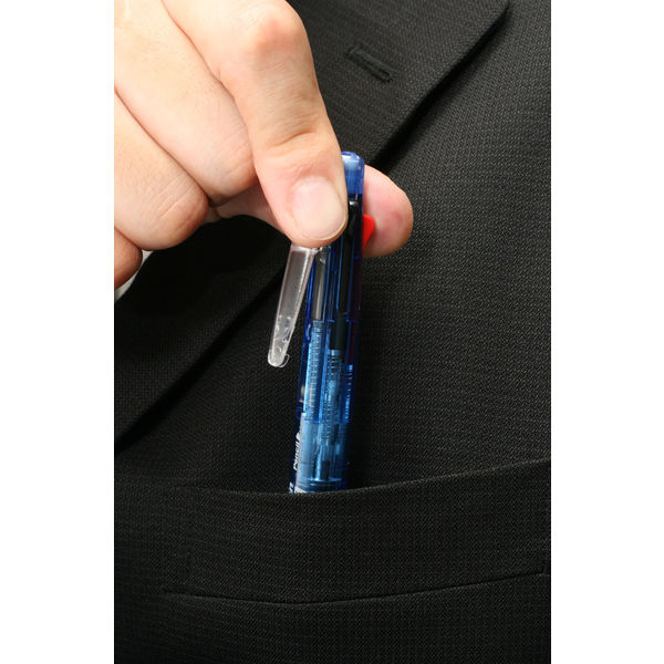 多機能ボールペン クリップ-オンマルチ500 透明軸 4色0.7mmボールペン+シャープ B4SA1-C ゼブラ