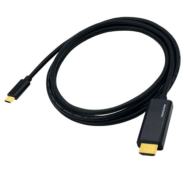 Vodaview USB（TypeC）→HDMI変換アダプタ 1.8m ブラック VV-USC 