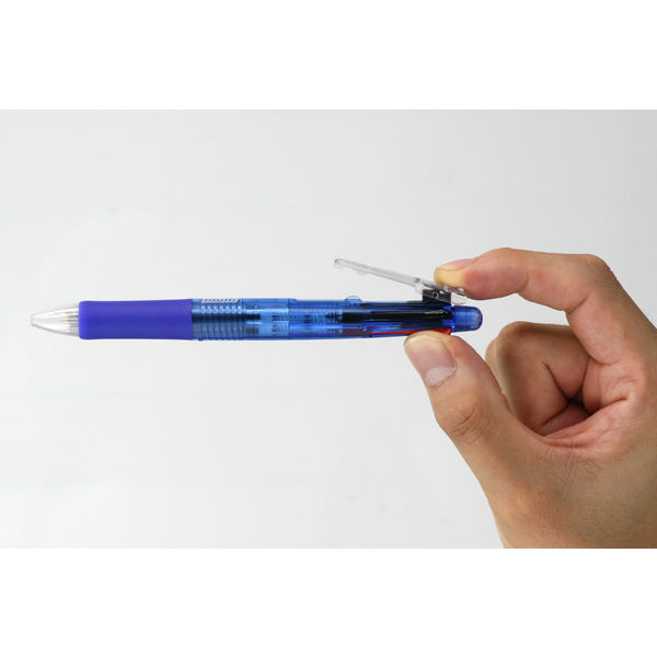 多機能ボールペン クリップ-オンマルチF フレッシュブルー軸 青 4色0.7