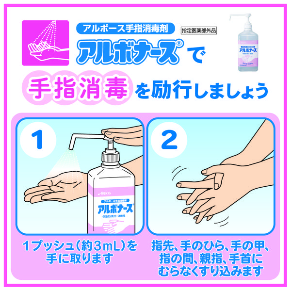 手指消毒液 アルボナース 詰替用 4L - 傷、消毒