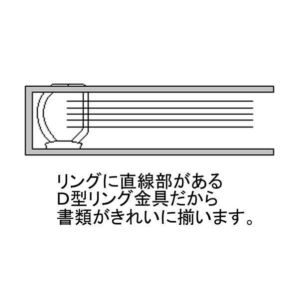 リヒトラブ リクエスト Ｄ型リングファイル 4穴 A4タテ 背幅64mm 青 