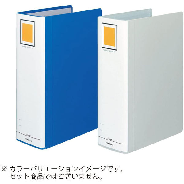 コクヨ チューブファイル エコツインR A4タテ とじ厚100mm 青 両開きパイプ式ファイル フ-RT6100B 1冊 - アスクル