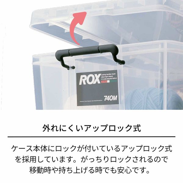 フタ式収納】 天馬 ロックス 530M クリア 幅39.0×奥行53.0×高さ