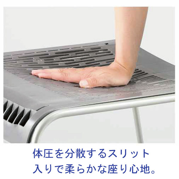 アイリスチトセ 樹脂メッシュスタッキングチェア オレンジ アイリスチトセ 樹脂メッシュスタッキングチェア オレンジ
