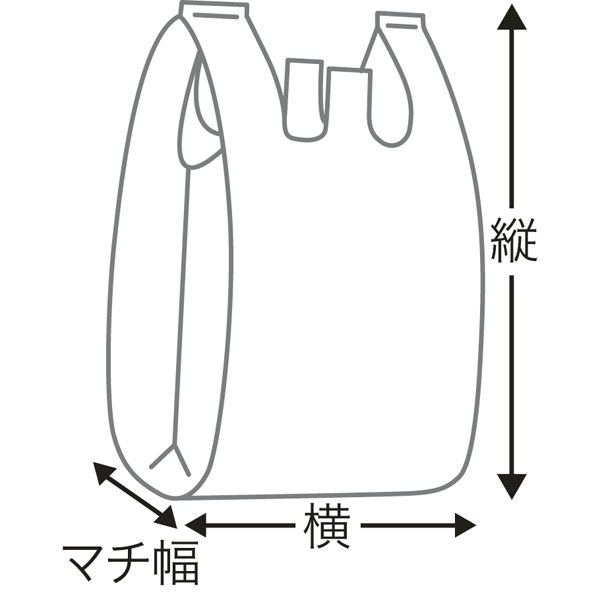 アスクル レジ袋（乳白） 25号 幅210mm×マチ130mm×縦480mm 1袋（100枚